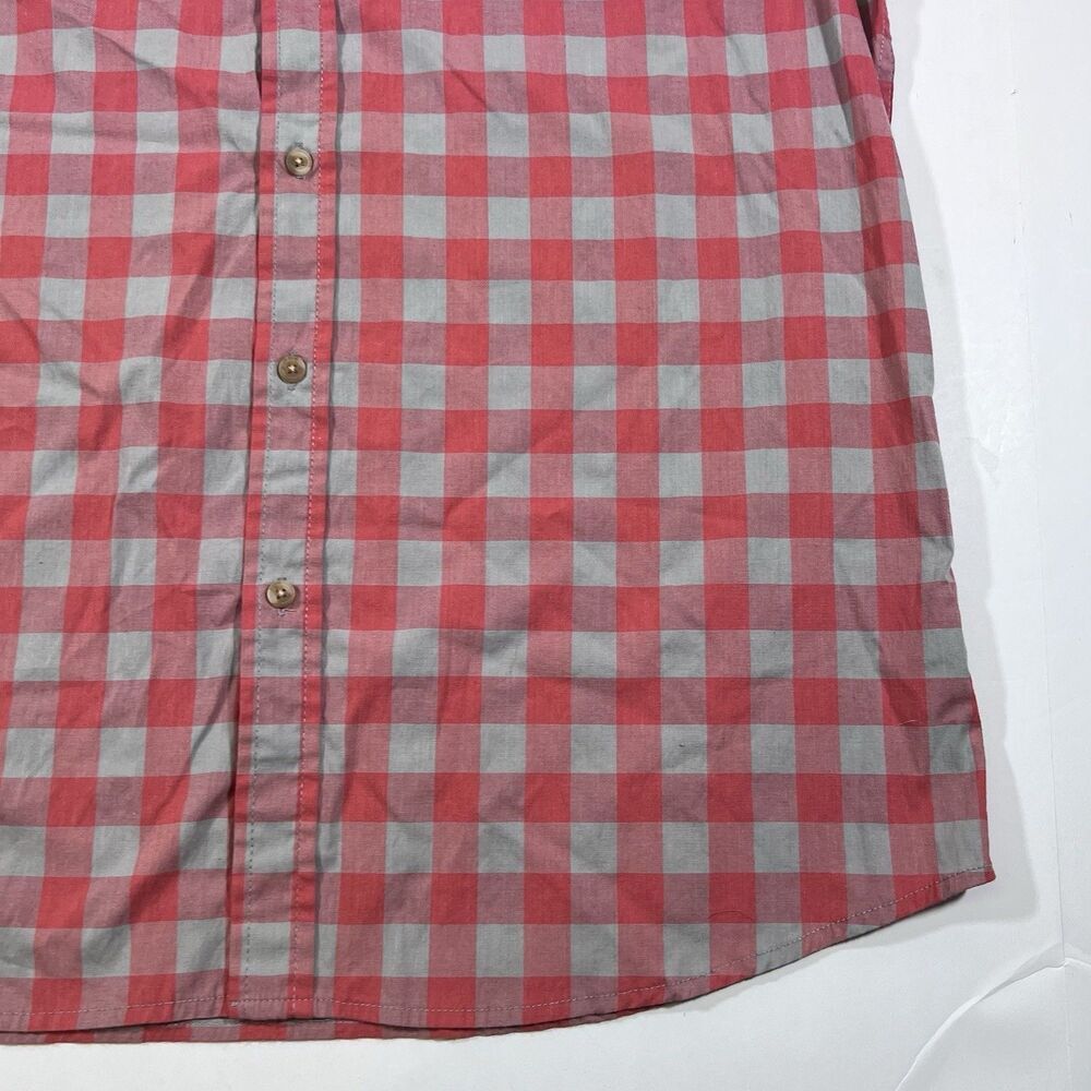 Lee Regular Fit Stretch Red Buffalo Check Plaid Short Sleeve Button Shirt Men XL - Picture 3 of 8